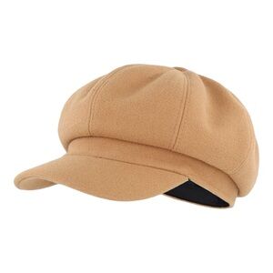 French Beret Style in Camel Brown- Flat Cap